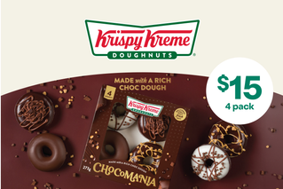 Krispy Kreme Chocomania. Limited time only. $15 4pack*