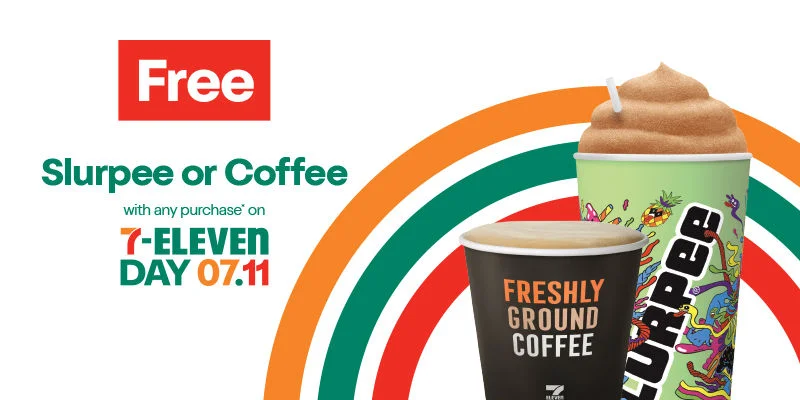 Free Slurpee or Coffee with any purchase* on 7-Eleven Day 07.11 