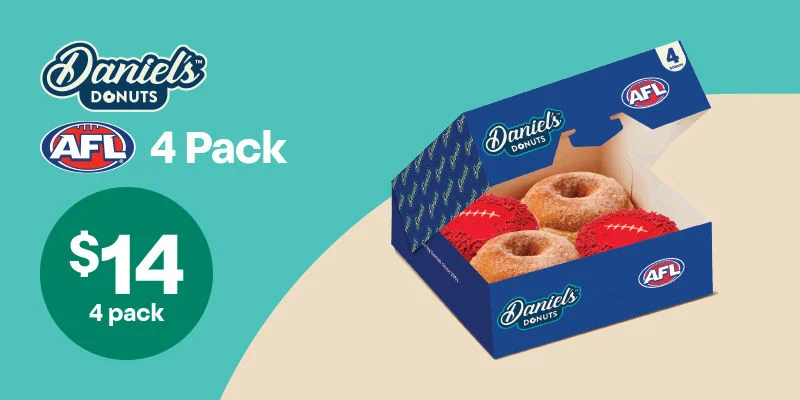 Daniel's Donuts AFL 4 Pack $14. 