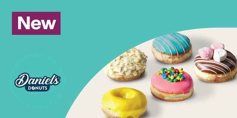 New. Daniel’s Donuts. VIC stores only. 