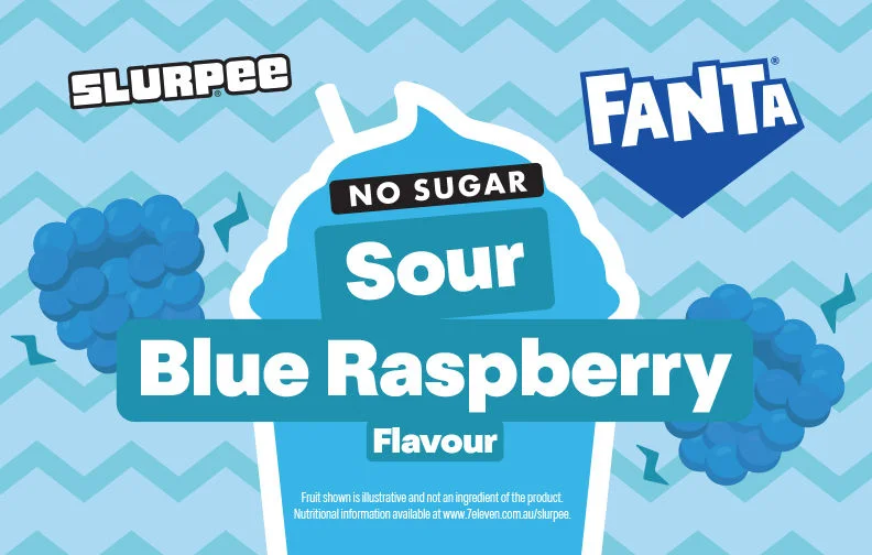 Slurpee No Sugar Sour Blue Raspberry