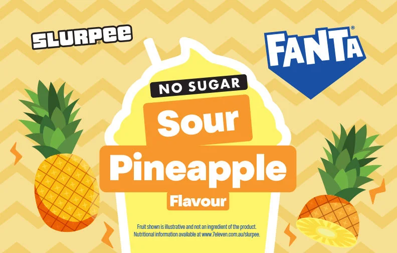 Slurpee No Sugar Sour Pineapple