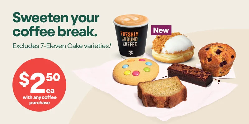 Sweeten your coffee break. $2.50ea with any coffee purchase. 