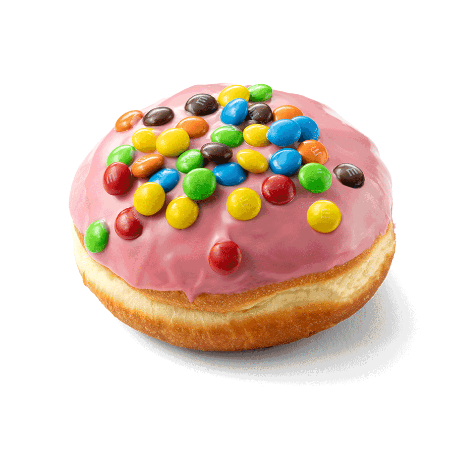 Daniel's Donuts Strawberry M&Ms