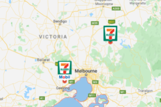 Franchising store locator map