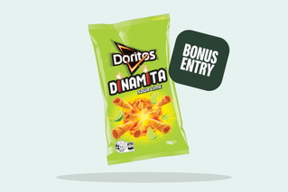 Any Doritos, Smiths, Grainwaves, Red Rock Deli, Twisties, Toobs, Popcorners, Nobby’s or Burger Rings product