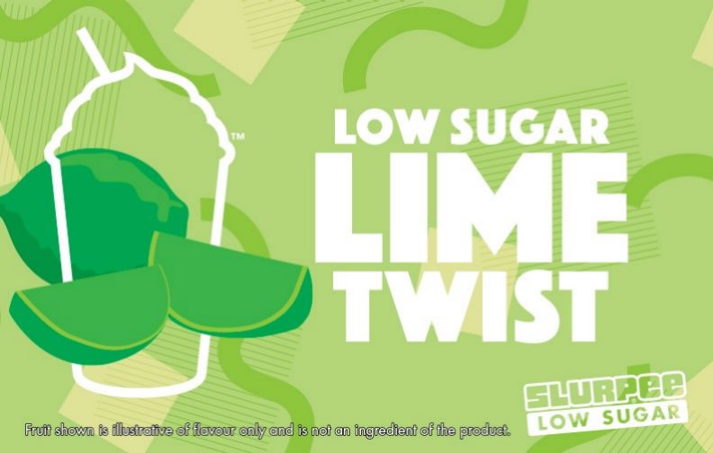 7-Eleven Slurpee Low Sugar Lime Twist Flavour