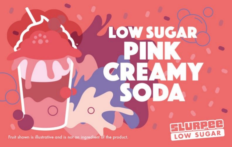 7-Eleven Slurpee Low Sugar Pink Creamy Soda
