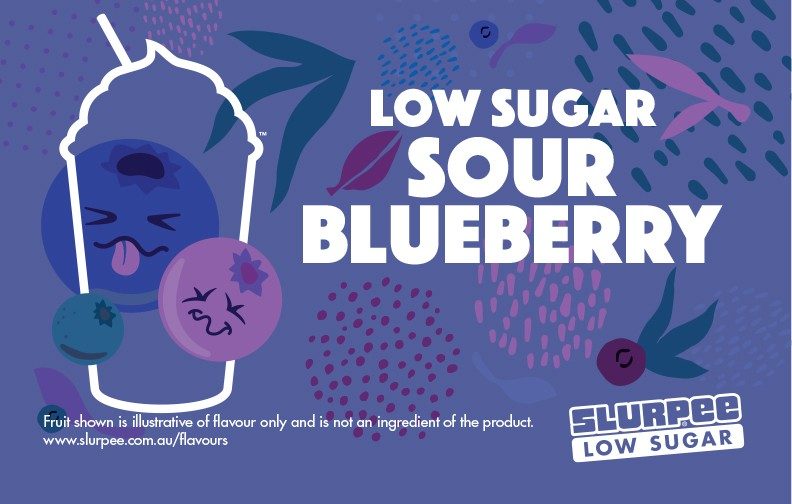 7-Eleven Slurpee Low Sugar Sour Blueberry Flavour