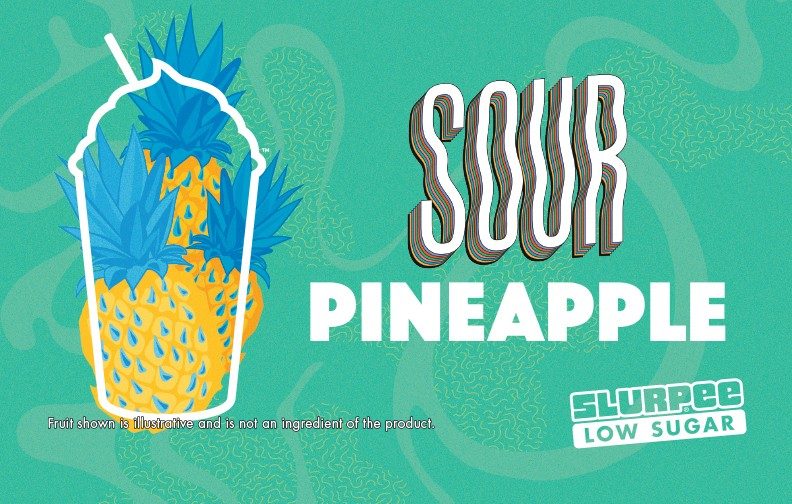 7-Eleven Slurpee Low Sugar Sour Pineapple