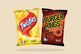Twisties, Burger Rings & Cheetos 65-90g varieties