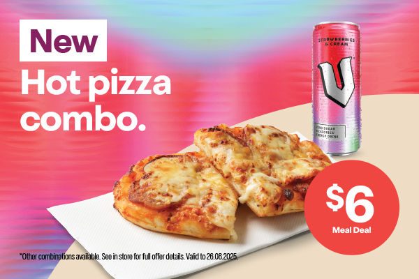 New. Hot pizza combo. $6 Meal Deal.