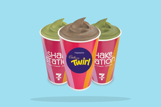 7-Eleven Matcha, Matcha Strawberry and Cadbury Twirl Inspired Shake. $4ea Regular with My 7-Eleven app.