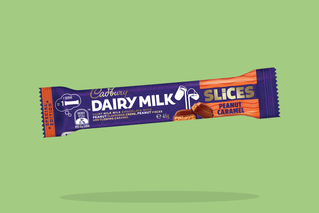 Cadbury Dairy Milk Slices Peanut Caramel 45g. New to 7-Eleven.