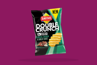 Smith's Double Crunch Charcoal Chicken & Garlic Sauce 80g. New to 7-Eleven