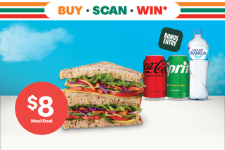$8 Meal Deal. Bonus Entry. Select a Classics or Simple Eats sandwich and a drink.*