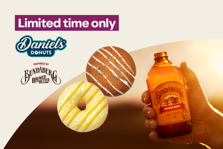 Limited time only. Daniel's Donuts. Inspired by Bundaberg. Brewed to be better