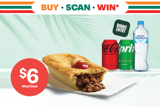 $6 Meal Deal. Buy Scan Win. Bonus Entry. Select an eligible hot food item & a drink.^