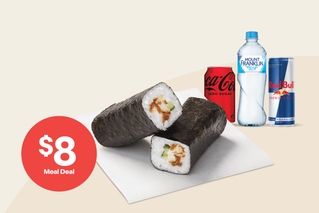 Make it a meal. Select a Classics or Simple Eats sandwich or Sushi Hand Roll Twin Pack and a drink.* $8 Meal Deal. 