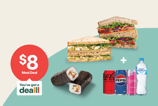Make it a meal. Select a Classics or Simple Eats sandwich or Sushi Hand Roll Twin Pack and a drink.* $8 Meal Deal. 