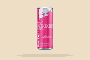 Red Bull White Peach 250mL. Try it here first.
