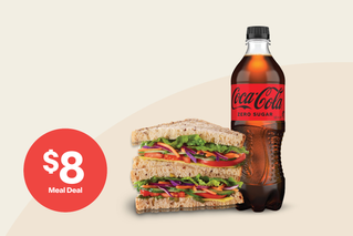 Easy lunch combo. $8 Meal Deal. Select an eligible sandwich and a drink.