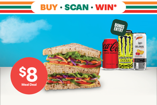 $8 Meal Deal. Bonus Entry. Select a Classics or Simple Eats sandwich and a drink.*