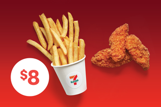 Hot Chips & 3 Chicken Tenders Combo - $8