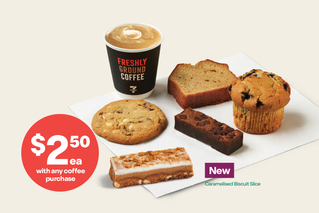 $2.50ea with any coffee purchase. Sweeten your coffee break. Excludes 7-Eleven Cake varieties.* 