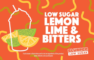 7-Eleven Slurpee Low Sugar Lemon Lime & Bitters Flavour