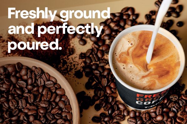 Freshly ground and perfectly poured.