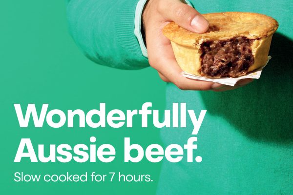 Wonderfully Aussie beef pie. Slow cooked